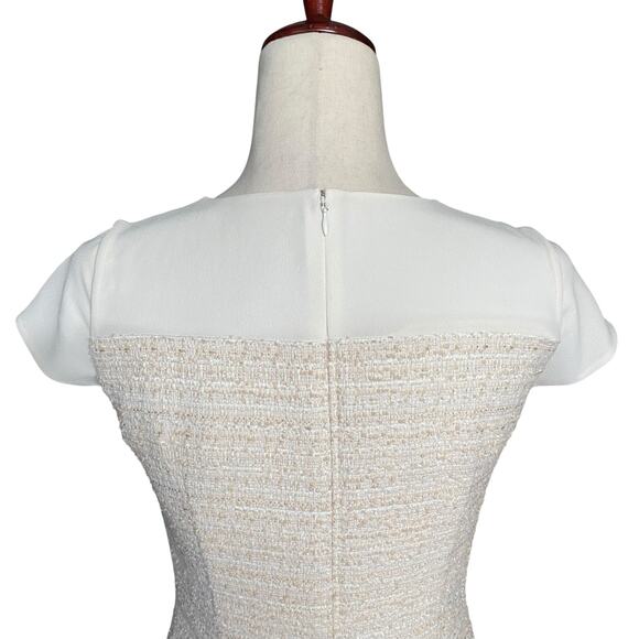 Anayi Japanese Luxury Tweed A Line Fit Flare Dress 38 (M?) Old Money Classic - Picture 7 of 13